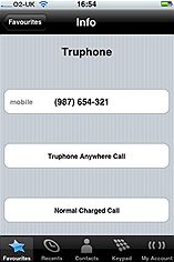 Truphone's iPhone™ application 